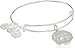 Alex and Ani Because I Love You With Swarovski® Crystal Shiny Silver Bangle Bracelet