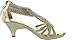 Delicacy Womens Angel-37 Strappy Rhinestone Dress Sandal Low Heel Shoes,Gold,10