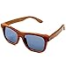 MOTELAN Handmade Polarized Pear Wood Sunglasses Anti-glare Classic Wooden Glasses Grey