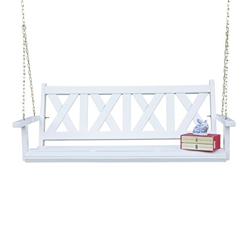 Porchgate Amish Made Haven 5ft. White Porch Swing - Thumbnail 3