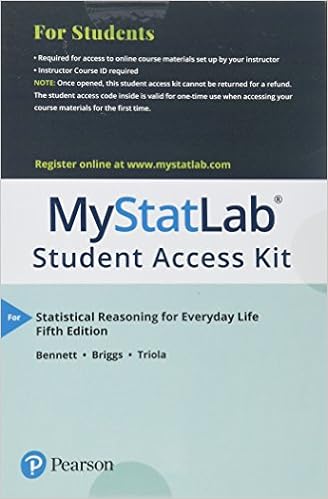 Amazon Com Mylab Statistics With Pearson Etext 24 Month Standalone Access Card For Statistical Reasoning For Everyday Life 9780134678528 Bennett Jeff Briggs William Triola Mario Books