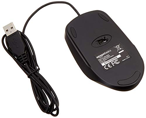 2 AmazonBasics+3+Button+Wired+Mouse+Black