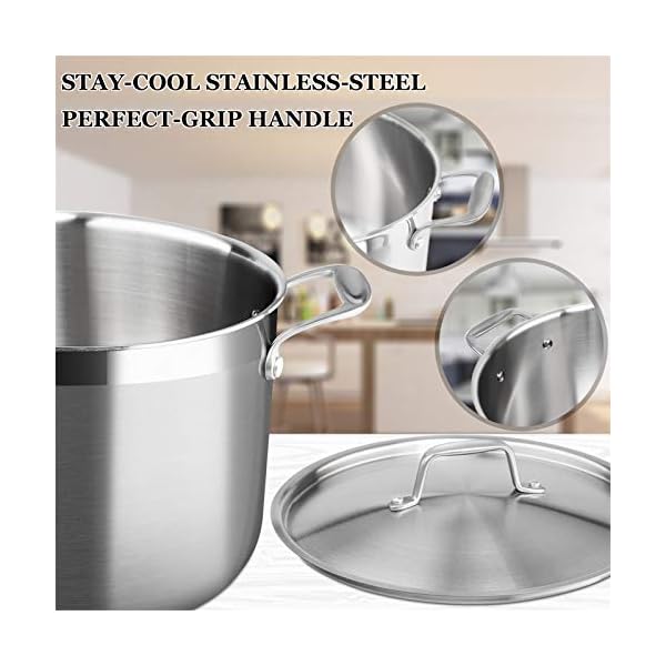 Duxtop-Whole-Clad-Tri-Ply-Stainless-Steel-Stockpot-with-Lid-8-Quart-Kitchen-Induction-Cookware Duxtop Whole-Clad Tri-Ply Stainless Steel Stockpot with Lid, 8 Quart, Kitchen Induction Cookware