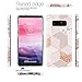 JAHOLAN Galaxy Note 8 Case Bling Glitter Sparkle Rose Gold Marble Design Slim Flexible Bumper Glossy TPU Soft Rubber Silicone Cover Phone Case for Samsung Galaxy Note 8