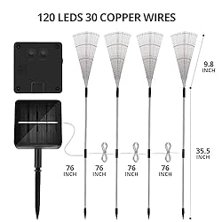 iFalarila 8 Modes Solar Garden Lights with 1200mAH