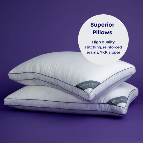 Pillow Fight Knockout Luxury, Adjustable Down Alternative Bed Pillows