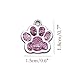 HAN SHENG 40 Pcs Dog Cat Paw Shape Charms Pendants, Crystal Beads for DIY Jewelry Making, Animal Theme Jewelry Findings (Multicolor)