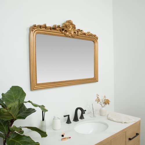 Hamilton Hills 30x40 inch Vintage Gold Mirror French Baroque
