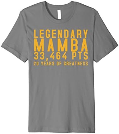 Men's Black Mamba Legendary Mamba Out Farewell Tribute Shirt 3XL Slate