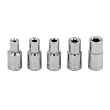 5Pcs E Torx Star Female Bit Socket Set 1/4" Drive E4 -E8
