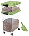 3- Piece Airtight Pet Food Storage Container Combo, Green