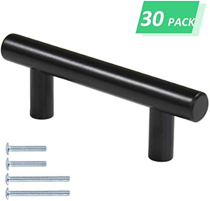 T Bar Rounded Foot Kitchen Cabinet Hardware Black Dresser Drawer