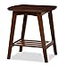 Baxton Studio Sacramento Mid-Century Modern Scandinavian Style End Table, Dark Walnut