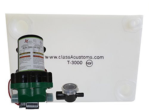 Class A Customs 30 Gallon Fresh/Gray Water Holding Tank & 12 Volt Artis Water Pump rv concession trailer T-3000
