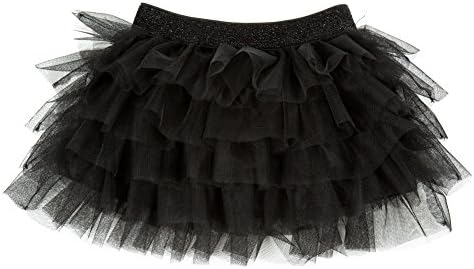 ISPED Skirts For Girls :Little Girls Quintuple Layer Soft Tutu Skirt Black,8Y
