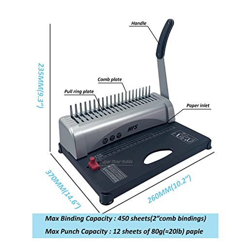 HFS (R) 21 Hole Punch Binding Comb Machine with Binding Combs Paper