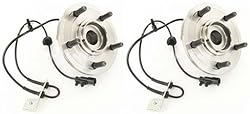 TRQ 2 Piece Front Wheel Bearing & Hub Assembly Set