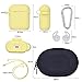 Airpods Accessories Set, Filoto Airpods Waterproof Silicone Case Cover with Keychain/Strap/Earhooks/Accessories Storage Travel Box for Apple Airpod (Lemon Yellow)thumb 3