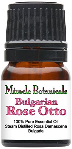 Miracle Botanicals Bulgarian Rose Otto Essential Oil - 100% Pure Rosa Damascena - 2.5ml, 5ml, and 10ml Sizes - Therapeutic Grade - 2.5ml