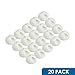 ROK Hardware Multipurpose Silicone Cable Clip Grip Wire Cord Type USB Desk Wall Desktop Organizer Charger Holder (20 Pack, White)