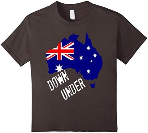 Kids NSW Australia Flag Australian Down Under T-Shirt 10 Asphalt