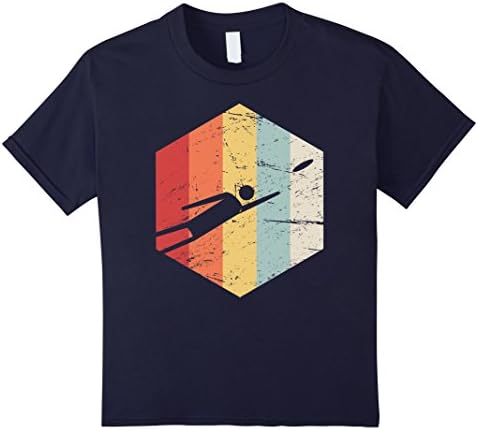 Kids Retro Ultimate Frisbee T-Shirt 12 Navy