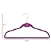 Ollieroo 50PK Cascading Velvet Hanger Set with 360° Swivel Chrome Hooks Suit Hangers for Dry Clothes Only (Purple)
