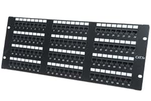 Amazon.com: Cat5e Patch Panel - 96 Port - 4RU, Great for ... rj11 rack wiring 