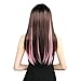 Neitsi 10pcs 18inch Colored Highlight Synthetic Clip on in Hair Extensions #F01 Light Pink