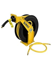 DeWalt DXCM024 0343   Carrete de manguera de doble brazo con manguera de goma de 0.4 in x 4.2 ft