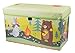 Clever Creations Collapsible Bench Storage Organizer for Bedrooms, Playrooms and Living Rooms, Perfect Size Chest for Books, Clothes, Electronics, and Gadgets, Yellow & Green Camping Animals