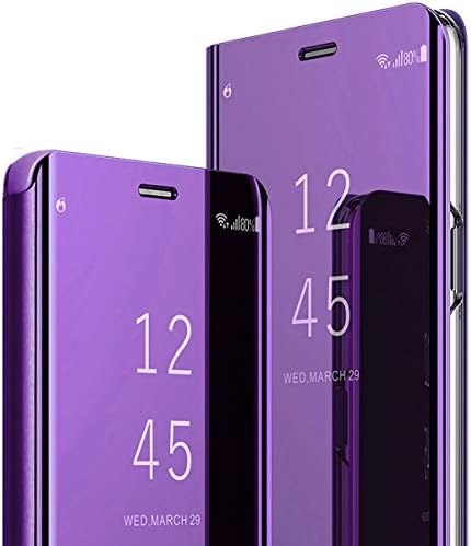 Samsung Galaxy Note 9 Clear View case,PC Hard Shell Shock-Absorption Anti-Scratch Case, Mirror Makeup Case for Samsung Galaxy Note 9 (5)