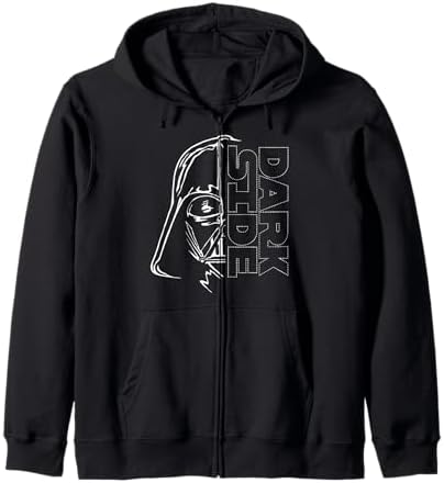 Amazon.com: Star Wars Darth Vader Outline Zip Hoodie : Clothing