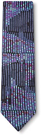 Human Genome Black Silk Extra Long Tie