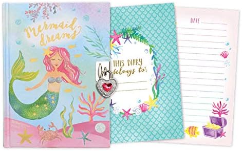 Jewelkeeper Mermaid Secret Diary, with Heart Shaped Lock and Key