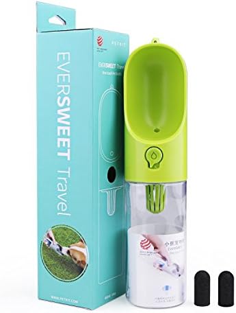 Dog Water Bottle Pet Outdoor Travel Water Bottle Pet Water Dispenser Fashion Antibacterial Portable Dog Cat Travel Water Drink Bottle Bowl Dispenser Feeder Including 2 Filter Elements Dogs Outdoor Dr