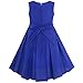 Sunny Fashion Girls Dress Color Block Contrast Bow Tie Everyday Party Size 4-14