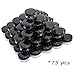 ZEJIA 3 Gram Sample Containers with Lids,75Pack Tiny Sample Jars with Labels, Mini Plastic Cosmetic Containers for Beauty Products, Lip Balms, Lotion, Powder (Black Lids)