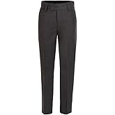 RGM Boys Dress Pants Flat-Front Skinny fit Slacks - Poly Rayon Giovanni Uomo Charcoal 10