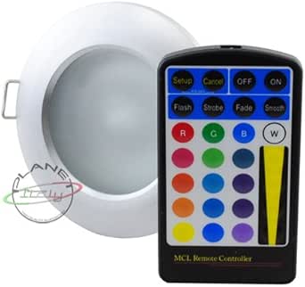 Foco empotrable LED RGB para ambientes húmedos ducha baño luz RGB