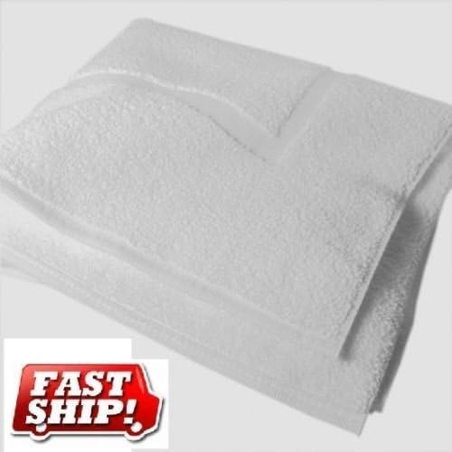 Omni Linens 24pc Lot of New White Cotton Hotel Bath Mats 7#dz 20x30 Hotel Supplies Wholesale