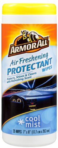 Armor All Car Interior Cleaner Protectant Wipes - Cleaning for Cars & Truck & Motorcycle, Cool Mist, 25 Count, 78509
