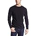 100% Merino Wool Expedition Weight Mens Crew Shirt - Heavy Weight Base Layer Top - Extreme Cold Weather Gear - Black - Large
