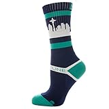 Strideline Athletic Crew Socks Seattle Teal/White Navy 112411 Strapped Fit Men's