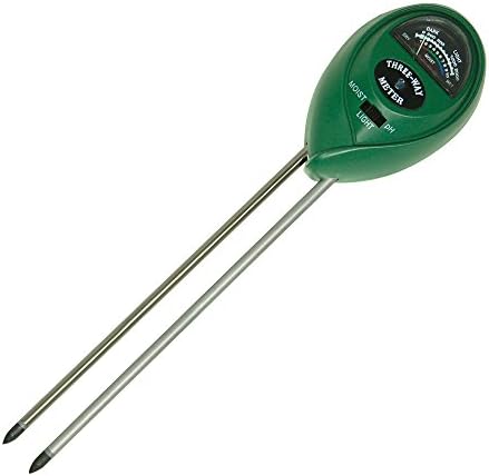 Daugee Soil PH Meter, 3-in-1 Moisture Sensor Meter/Sunlight/PH Plant Soil Tester Kits Function for Home and Garden, Plants, Farm, Indoor Outdoor Use, Green (No Battery needed)