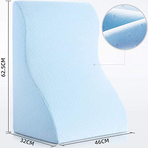 NOFFA Reading Pillow, Memory Foam Ergonomic Wedge Pillow, Leg Elevation