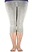 Passionate Adventure Premium Soft Light Comfy Fit Bamboo Capri Pants Under Dress Leggings for Women Regular and Plus Size Grey 4XL (US Size XL)