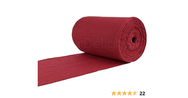red burlap roll