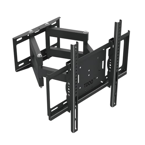 TDOO TV Wall Mount Stand for 26-75 Inch TVs - Dual Articulating Arms, Tilt Swivel Extension Wall Mount TV Bracket for Flat Curved LED LCD Screen TVs, Universal Stand Holds Up to 40kg