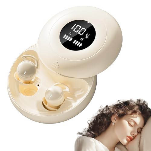 sunvito Sleep Headphones, Bluetooth 6.0, Sleep Headphones, Side Sleepers, Mini Headphones for Sleeping with Noise Cancelling, Soft Liquid Silicone Earphones with Long Battery Life for Sleep, Travel